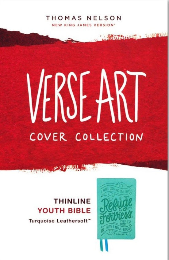 NKJV Thinline Youth Ed Verse Art Cover Collection Teal