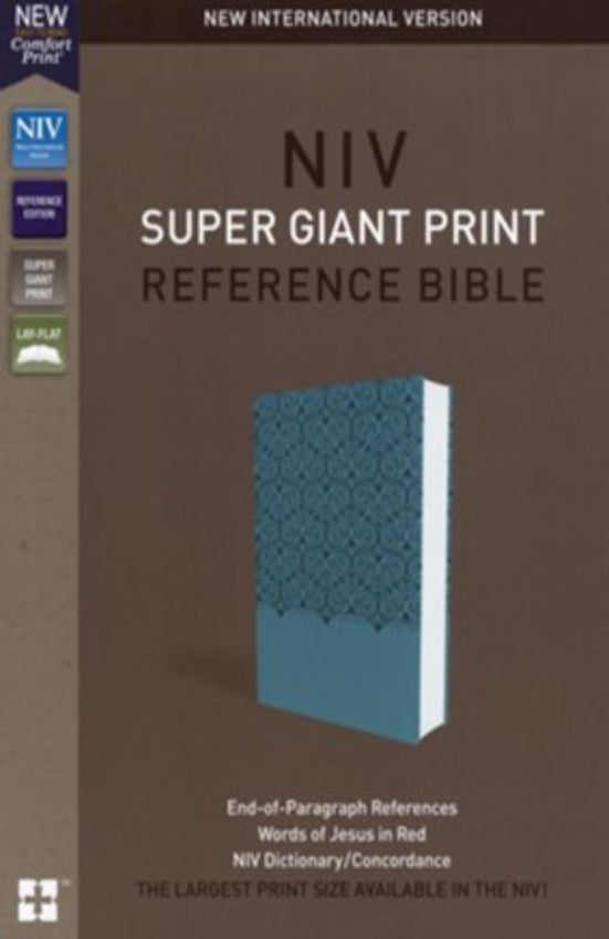 NIV Super Giant Print Reference Bible Blue