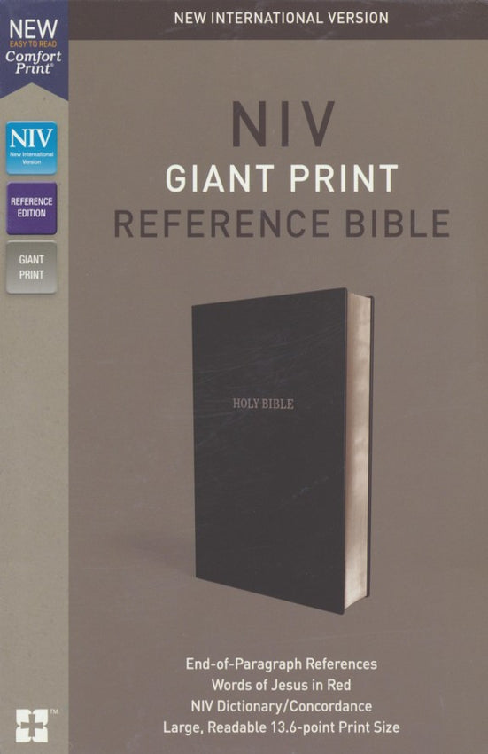 NIV Reference Bible Giant Print Leather-Look Black