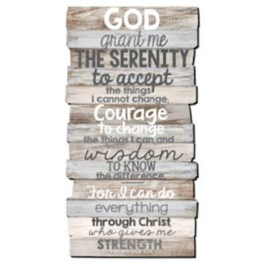 Serenity Prayer Stacked Words Wall Art