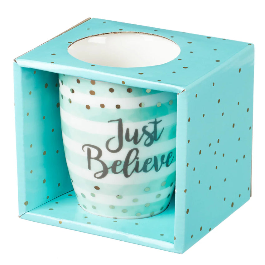 Just Believe Pastel Mint | Ceramic Coffee Cup