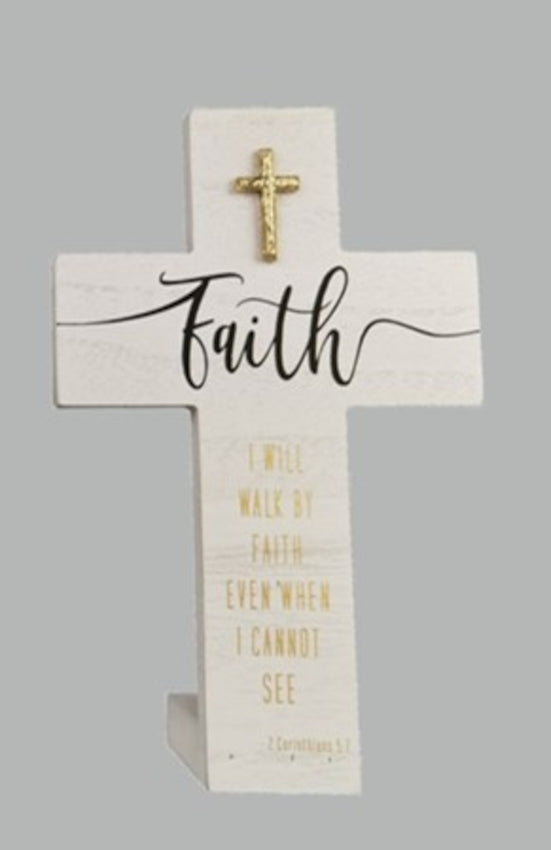 Faith | Wooden Tabletop Cross