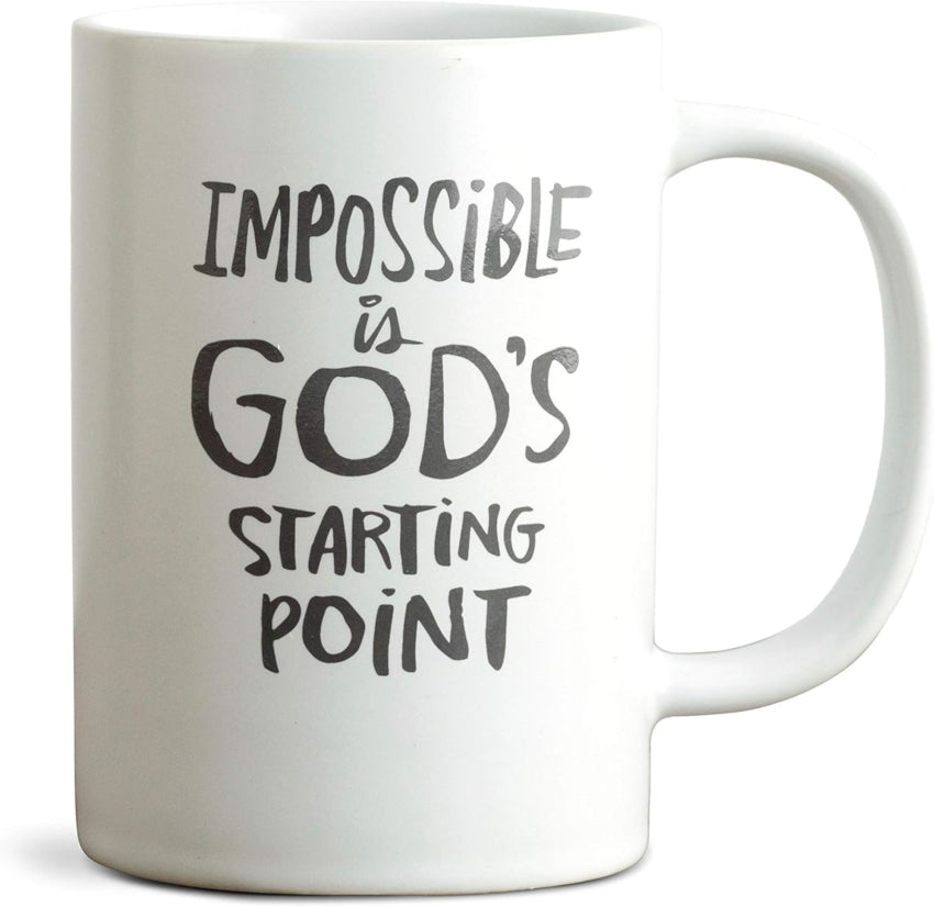 Impossible is God's Starting Point | True and Write Mug