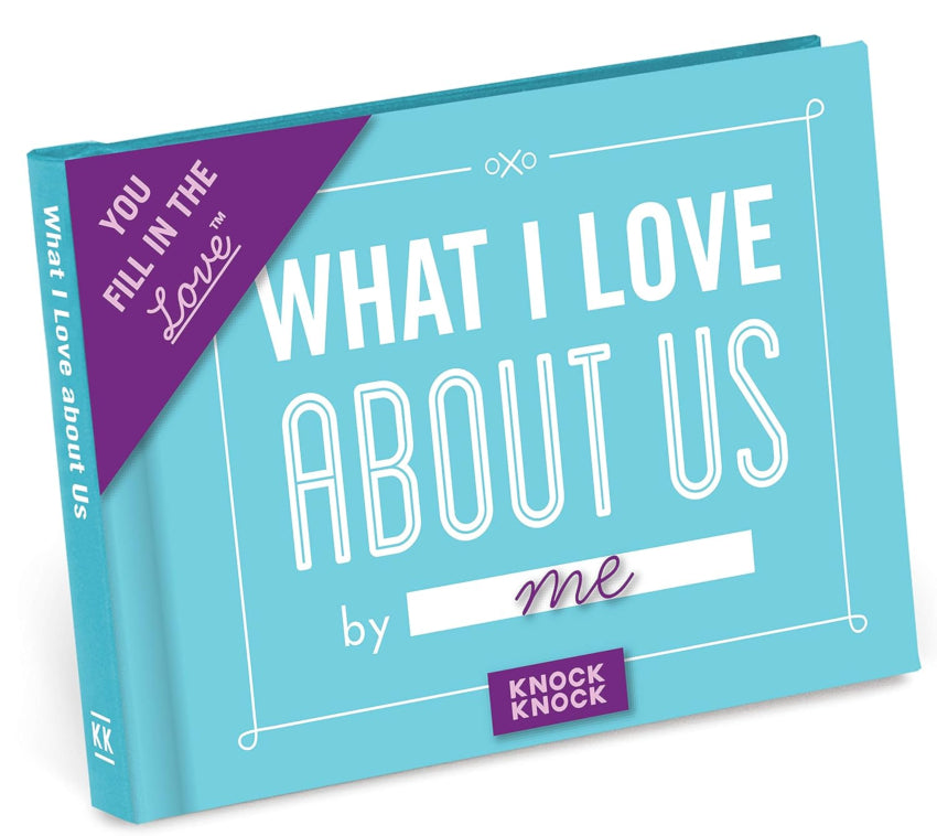 What I Love About Us Book Fill in the Love Fill-in-the-Blank Book & Gift Journal