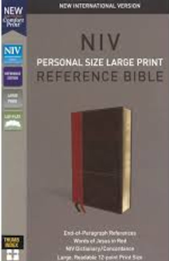 NIV Personal Size Reference Bible Large Print  Brown