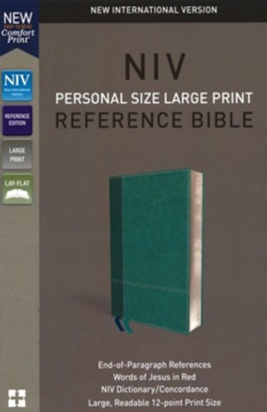 NIV Personal Size Reference Bible Large Print Blue