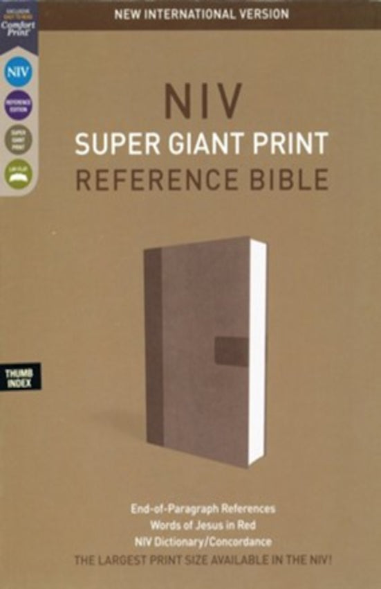 NIV Super Giant Print Reference Bible Comfort Print Grey