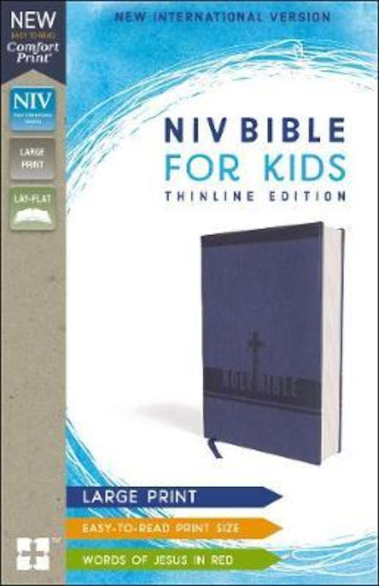 NIV Bible for Kids Large Print Blue Thinline Ed