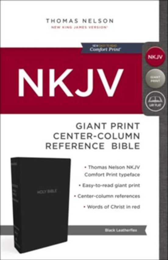 NKJV Giant Print Center-Column Comfort Print Reference Bible Black