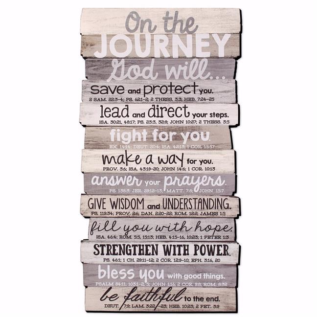 Wall Décor Stacked Wood | Journey 5 x 10 Wood Plaque